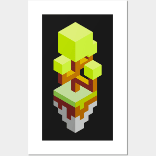 Isometric abstract color tree Posters and Art